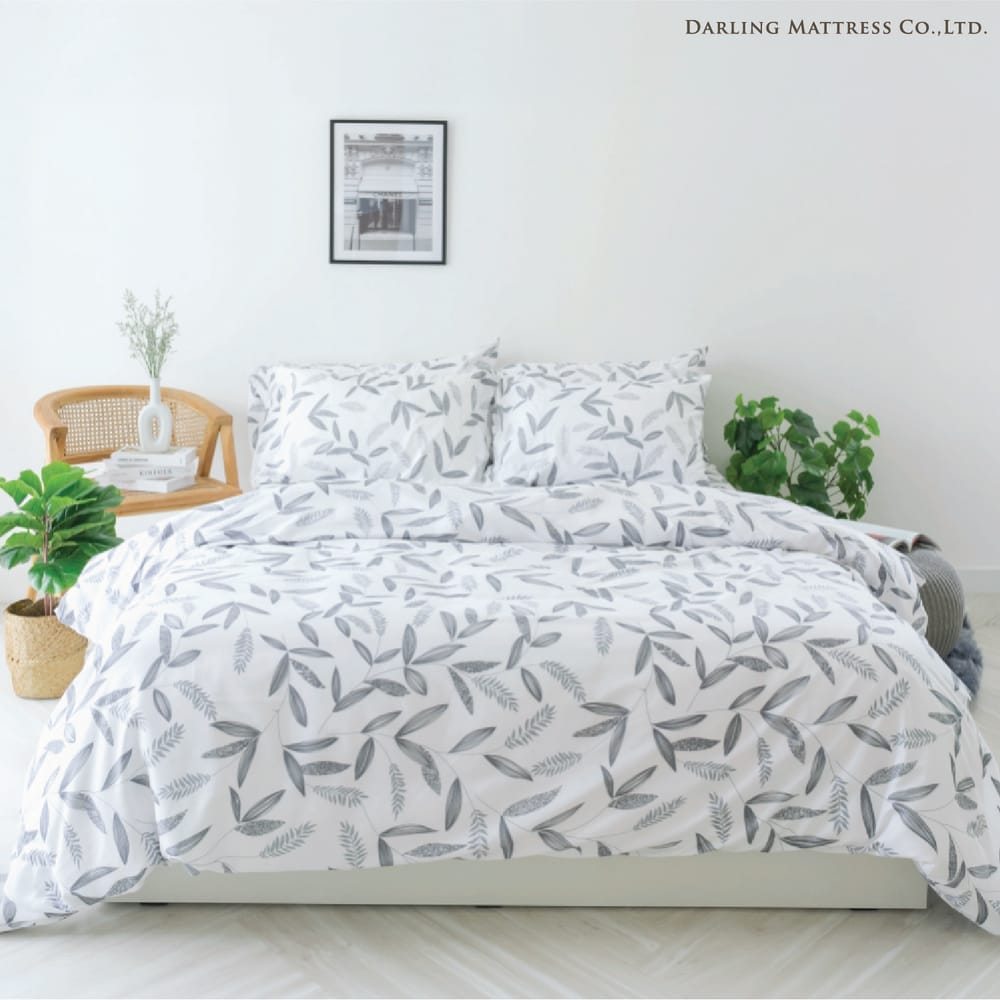 ชุดผ้าปูผ้านวม 3.5 ฟุต DARLING MATTRESS รุ่นลายดอกไม้ ลายลีฟ